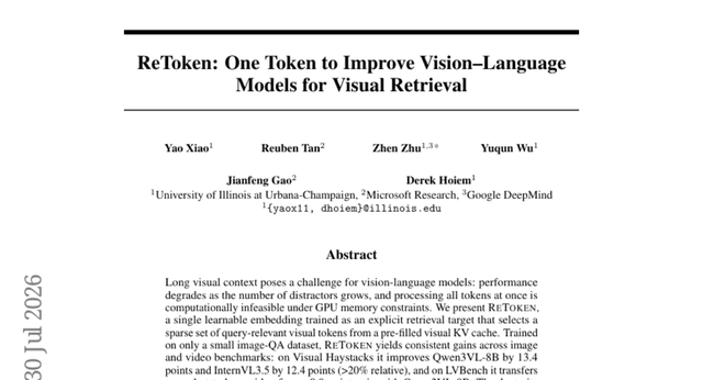 視覚長文脈AIの弱点に「ReToken」──長い動画・画像群から必要な場面を選ぶ軽量手法